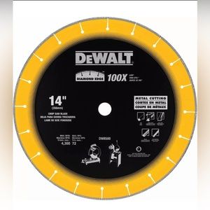DeWalt DW8500 14" × 1" Diamond Edge
Chop Saw Blade